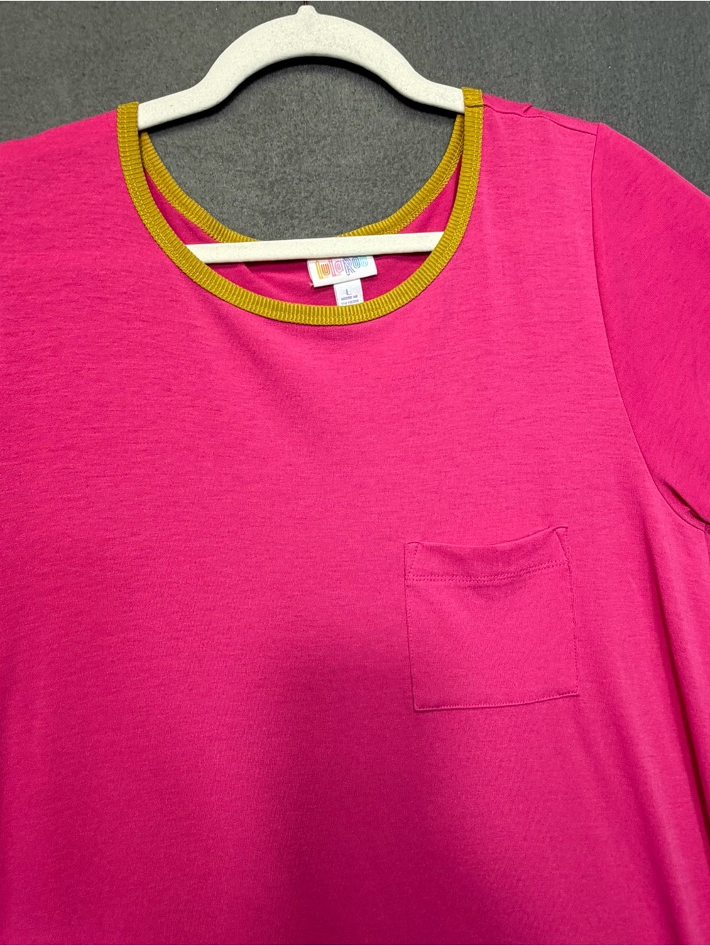 New with tags large Lularoe Pink Carly Dress - Picture 3 of 9